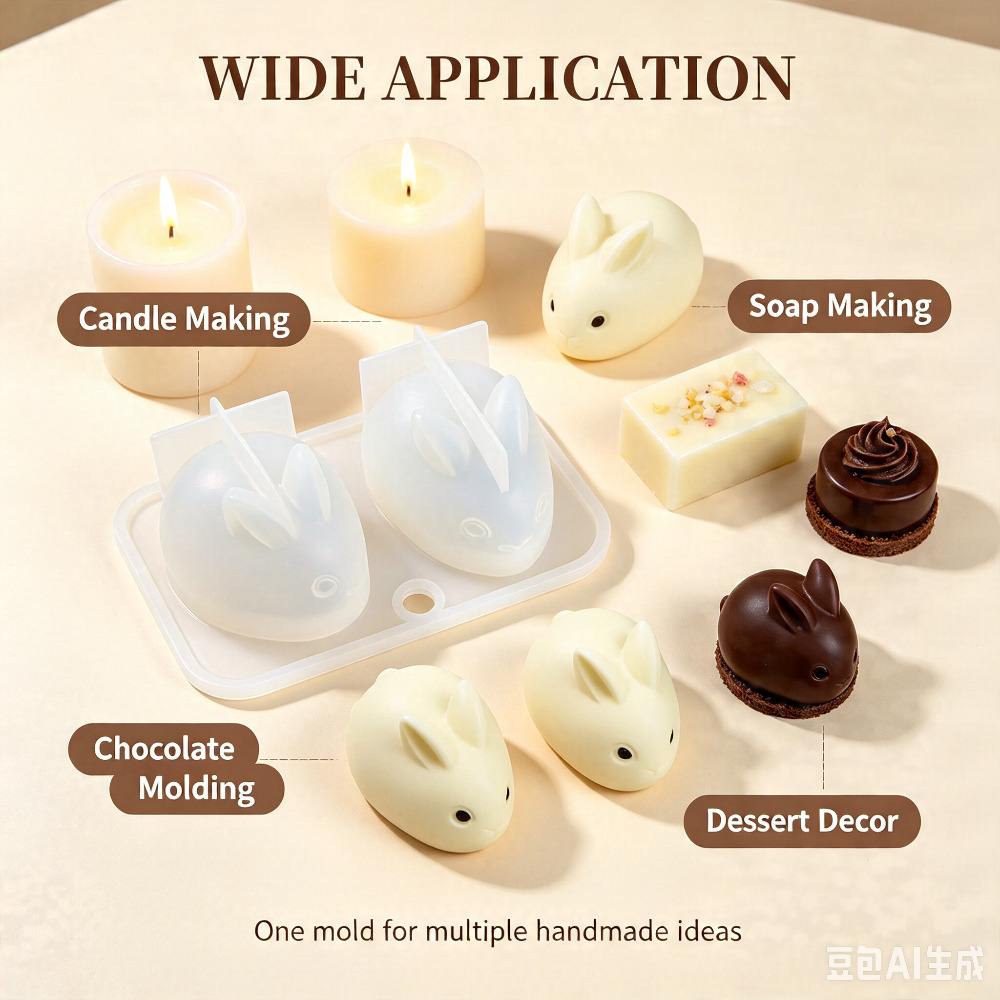 3D Mini Rabbit Silicone Mold F - огляд і ціна Candle Making Tutorial
