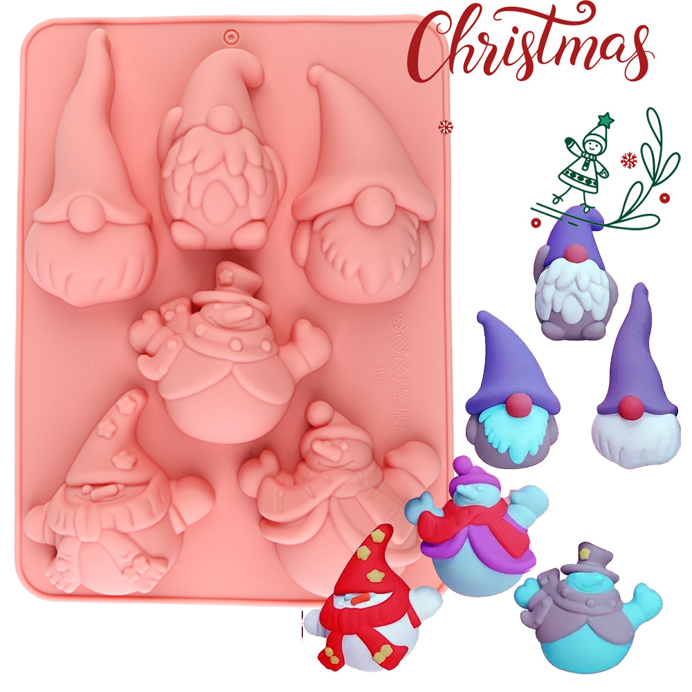 6-Cavity Christmas Gnome Cake  - огляд і ціна Candle Making Tutorial