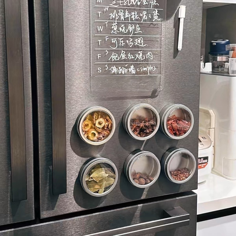 Magnetic Spice Tins with Clear - огляд і ціна Tin Container Lid
