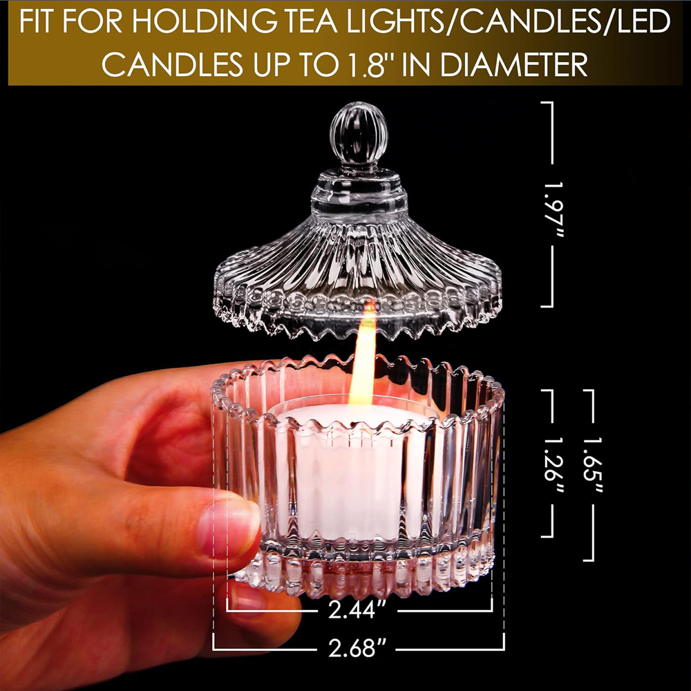 Votive Candle Holders with Lid - огляд і ціна Candle Making Jars With Lids