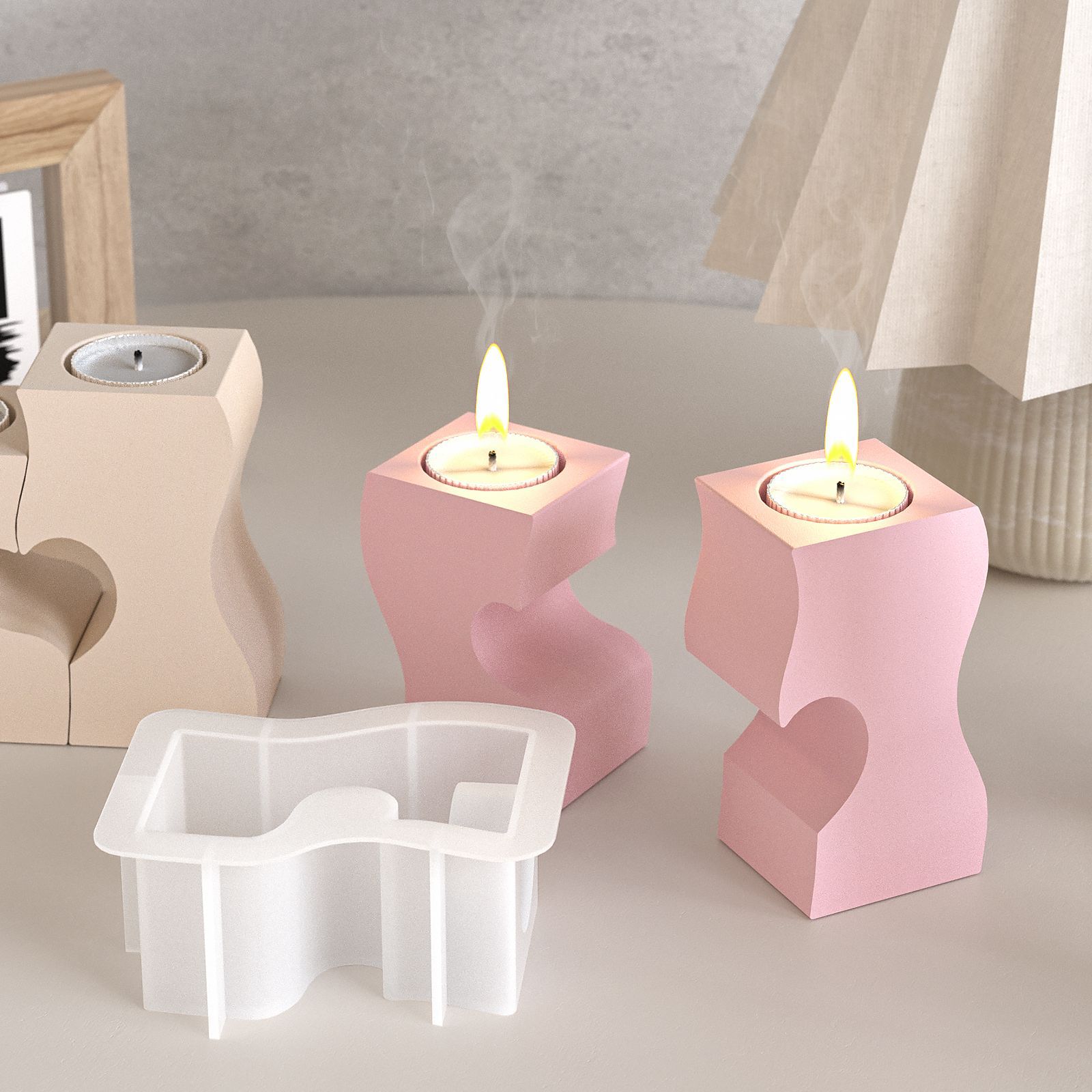 S Heart Candlestick Silicone M - огляд і ціна Candle Making Tutorial