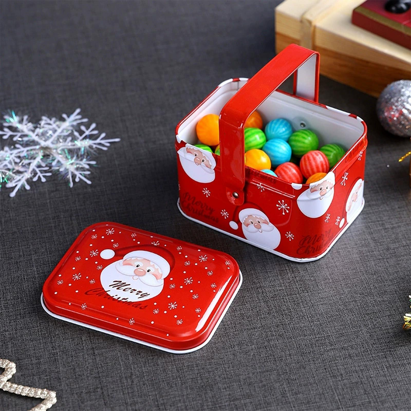 Christmas Cookie Tins Metal Sa - огляд і ціна Tin Container Lid