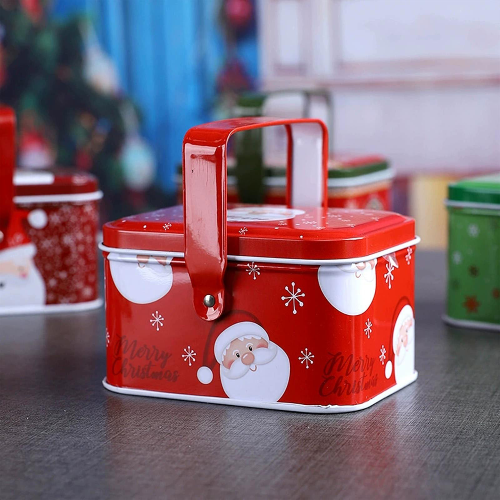 Christmas Cookie Tins Metal Sa - огляд і ціна Tin Container Lid