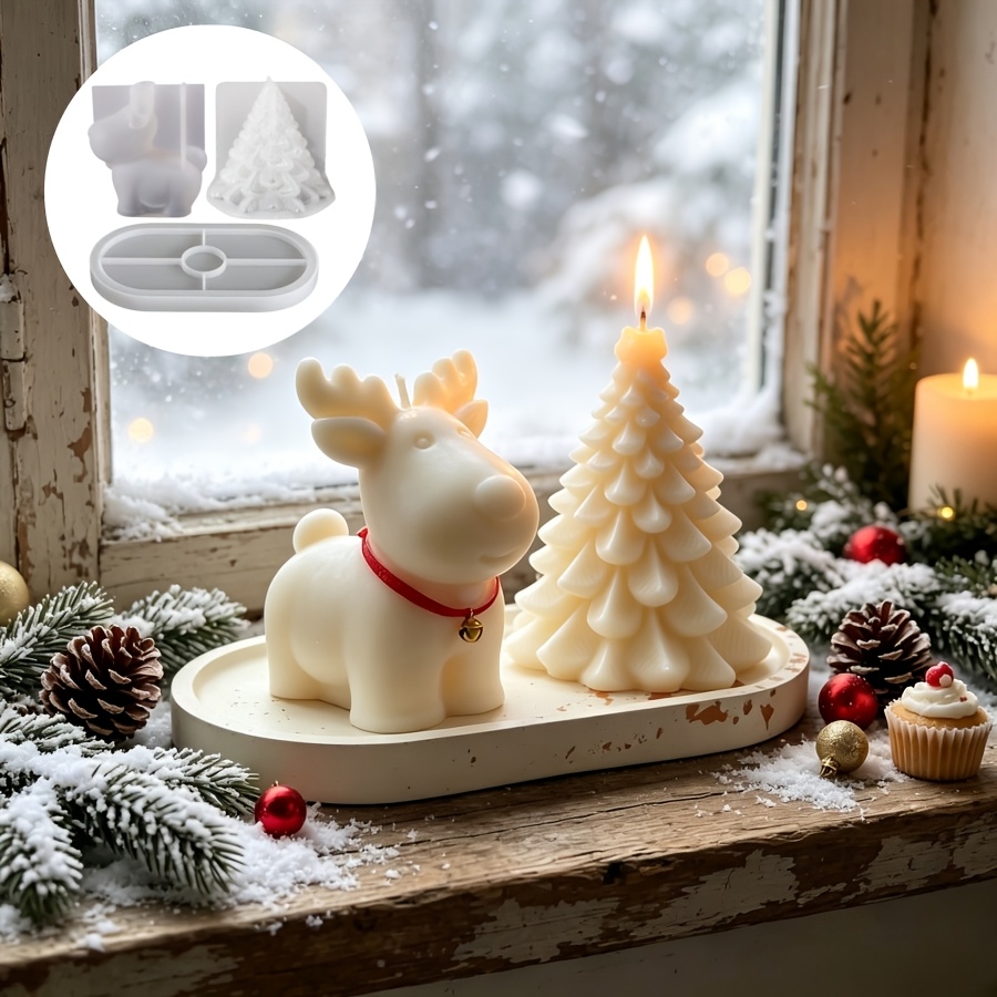 Clay Silicone Mold 3pcs Set: C - огляд і ціна Candle Making Kits